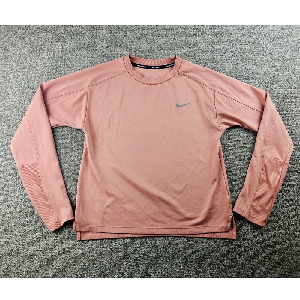 Nike‎ Sphere Element Running Long Sleeve Shirt Men S Pink Reflective Athletic